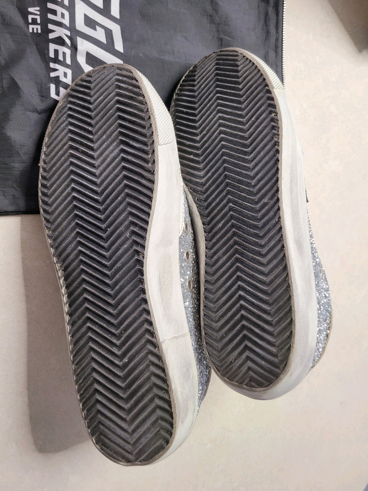 골든구스 슈퍼스타 실버 글리터 스니커즈 37(240)--8