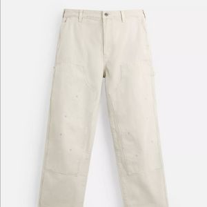 자라 스플래터 카펜터 포켓 더블니 팬츠 30