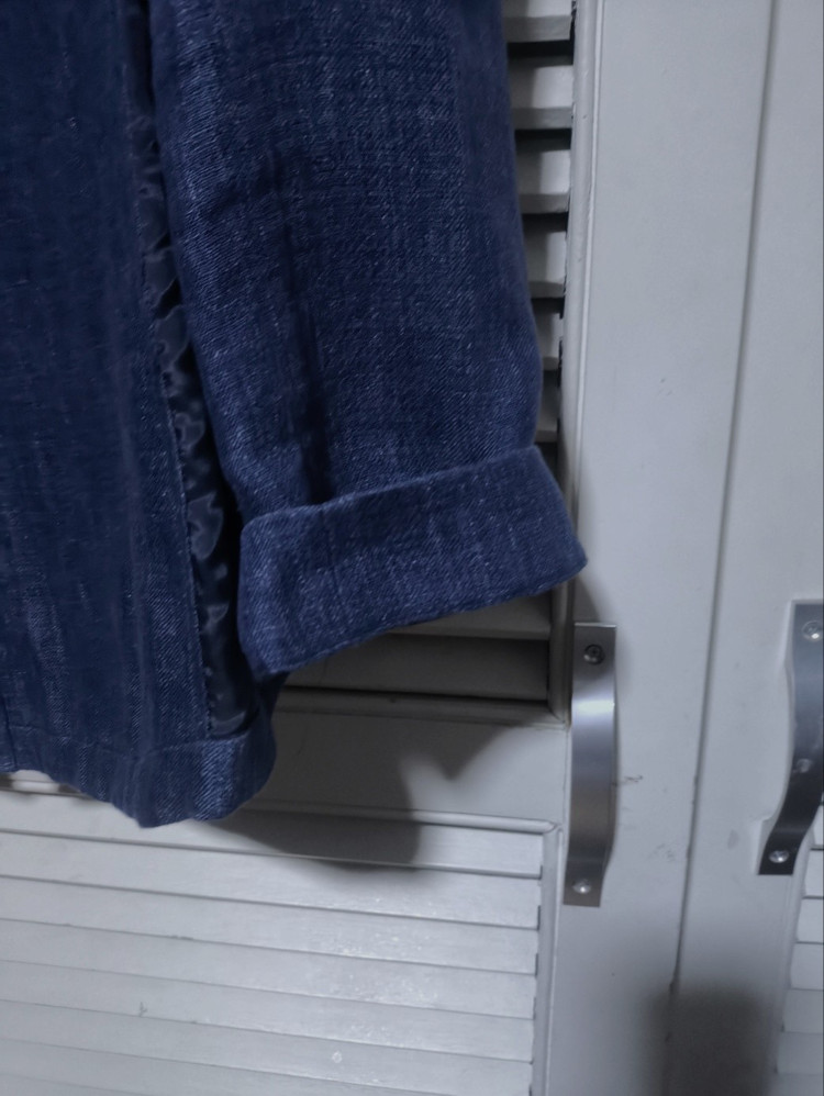 38 알마니 데님 노카라 자켓--3