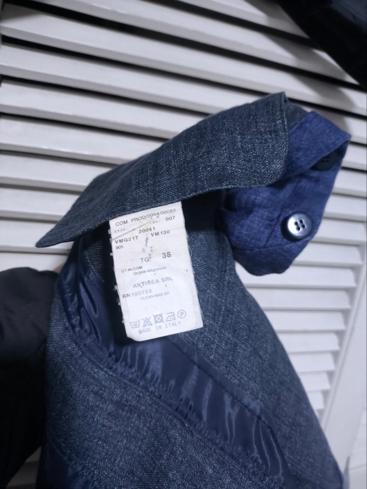 38 알마니 데님 노카라 자켓--9