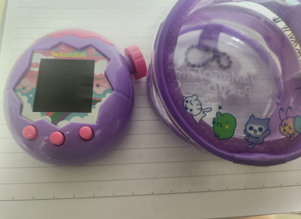 다마고치 파라다이스 퍼플 개봉품 + 파우치 판매--2