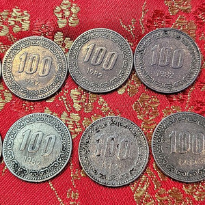 1982년 100원 동전 10개 일괄 이미지