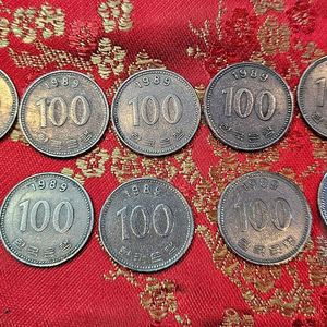 1989년 100원 동전 10개일괄 이미지
