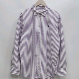 BEANPOLE 22SS 빈폴레이디스 스트라이프 오버핏 셔츠 / 여 M 퍼플