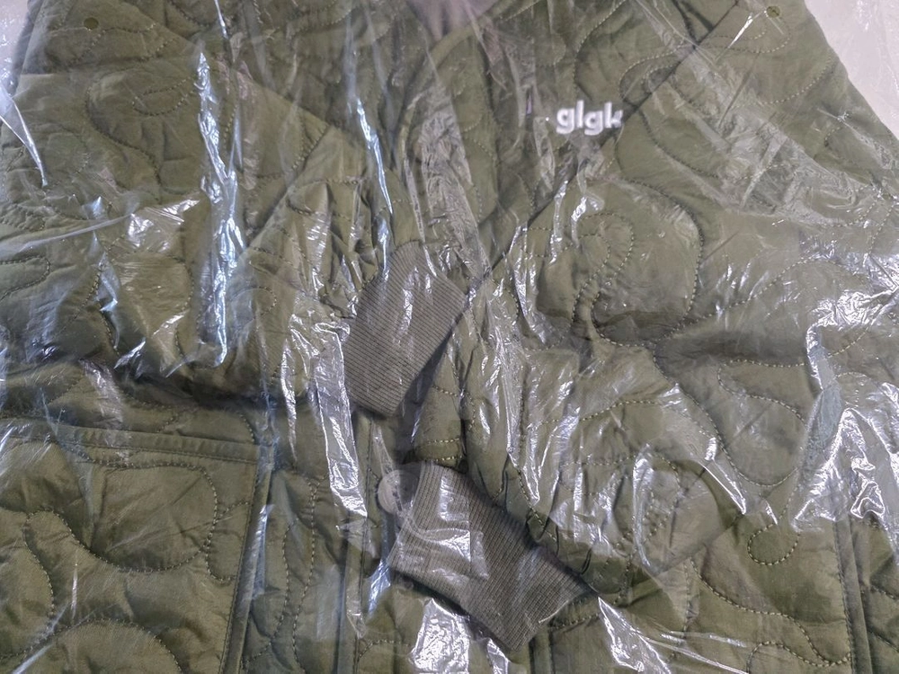 glgk 로고 누빔 자켓 카키 140 이미지