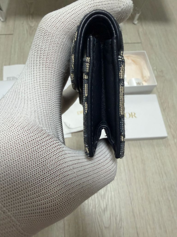 정품,인보이스풀박스 디올 오블리크 새들 카드지갑,카드홀더--4