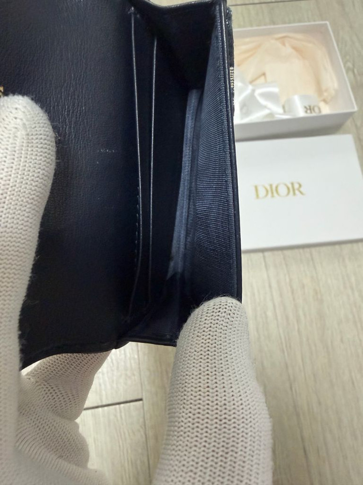 정품,인보이스풀박스 디올 오블리크 새들 카드지갑,카드홀더--5