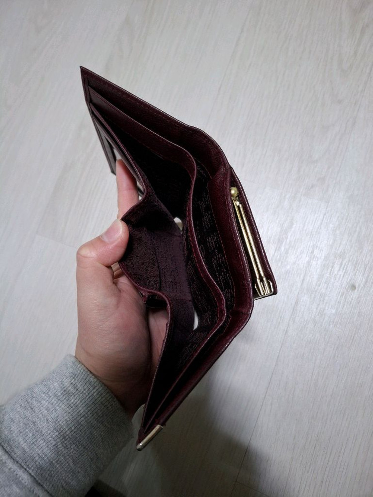 까르띠에버건디 반지갑,동전지갑,카드지갑--3