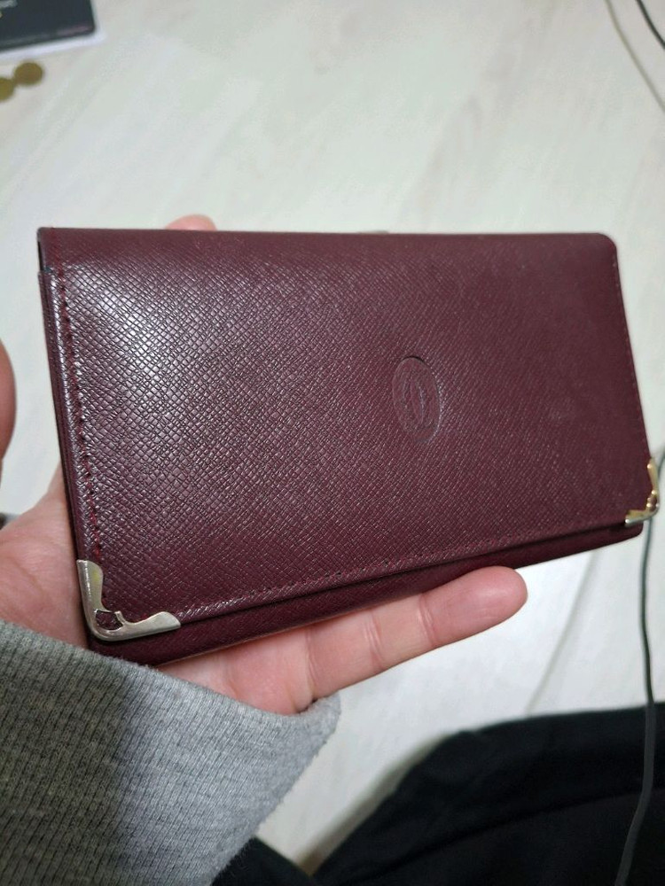 까르띠에버건디 반지갑,동전지갑,카드지갑--6