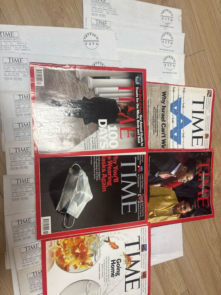 TIME 타임지 2008~2010년 95권 미개봉 다수, 카페 인테리어 소품 이미지