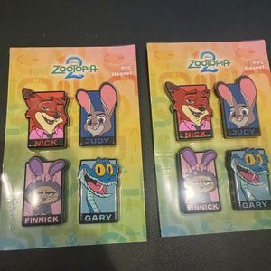 주토피아2 마그넷 마그네틱 일괄 2세트 냉장고 자석 영화 굿즈 이미지