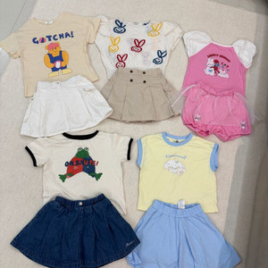 여아 반팔 상하복 상하의세트 5종