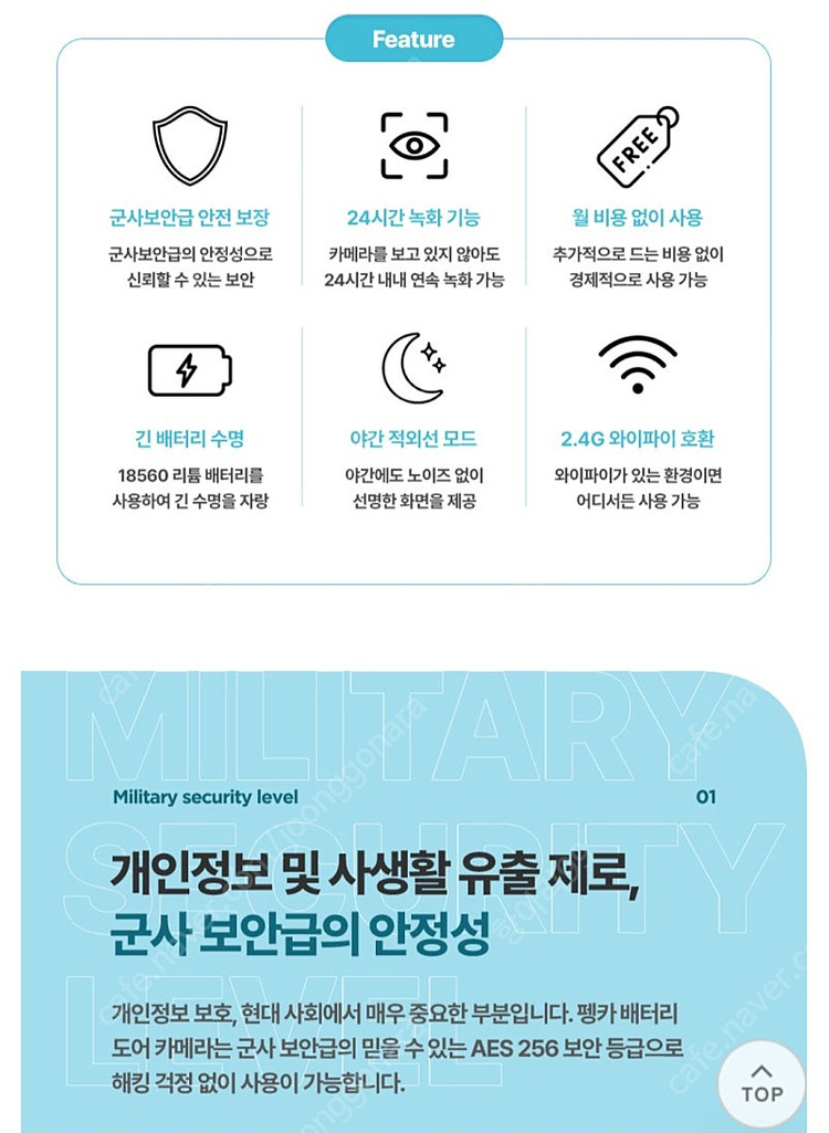 (새상품) 펭카 배터리 도어 카메라Z8--2