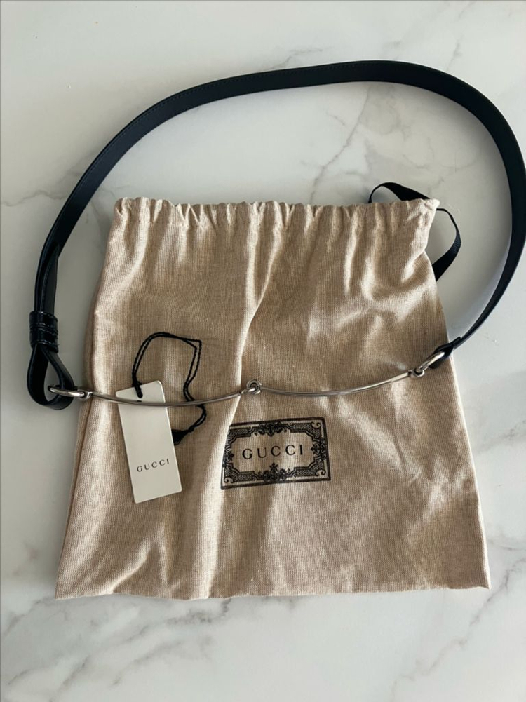 구찌 실버 벨트 80--1