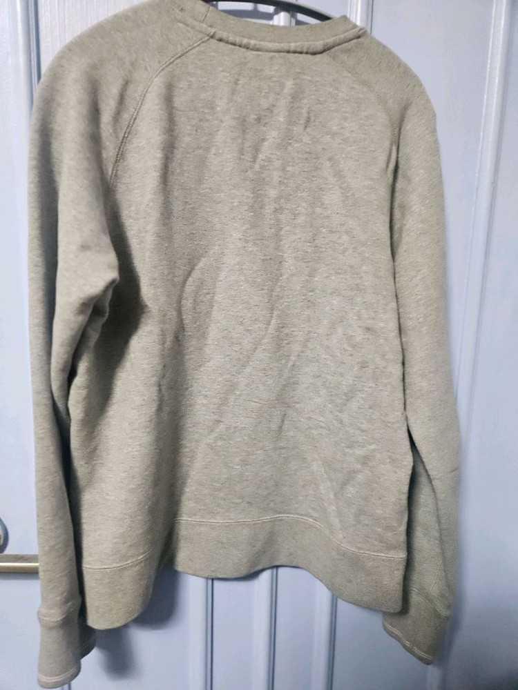 나이키 AIR 맨투맨 회색 형광로고--1