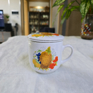 빈티지 차우릴수 있는 과일프린팅 머그컵~*