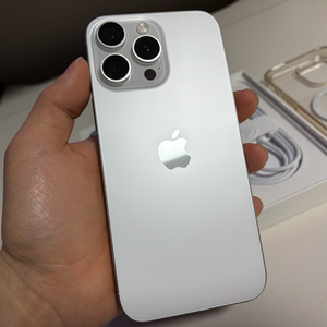 자급제) 애플 아이폰16프로 맥스 화이트티타늄 256G 배터리100% SS급 박스풀셋 팝니다