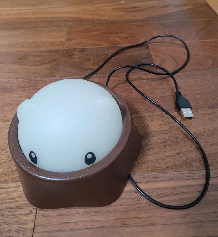 (가격내림) 빼꼼 터치터치 두더지 무드등 USB충전식 간이조명 수유등 이미지