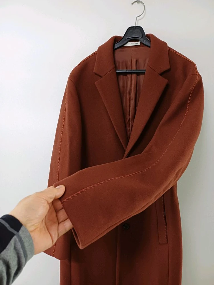 남성 크리스크리스티 이태리 울.캐시미어 롱코트(새상품.오버핗100-105 이미지
