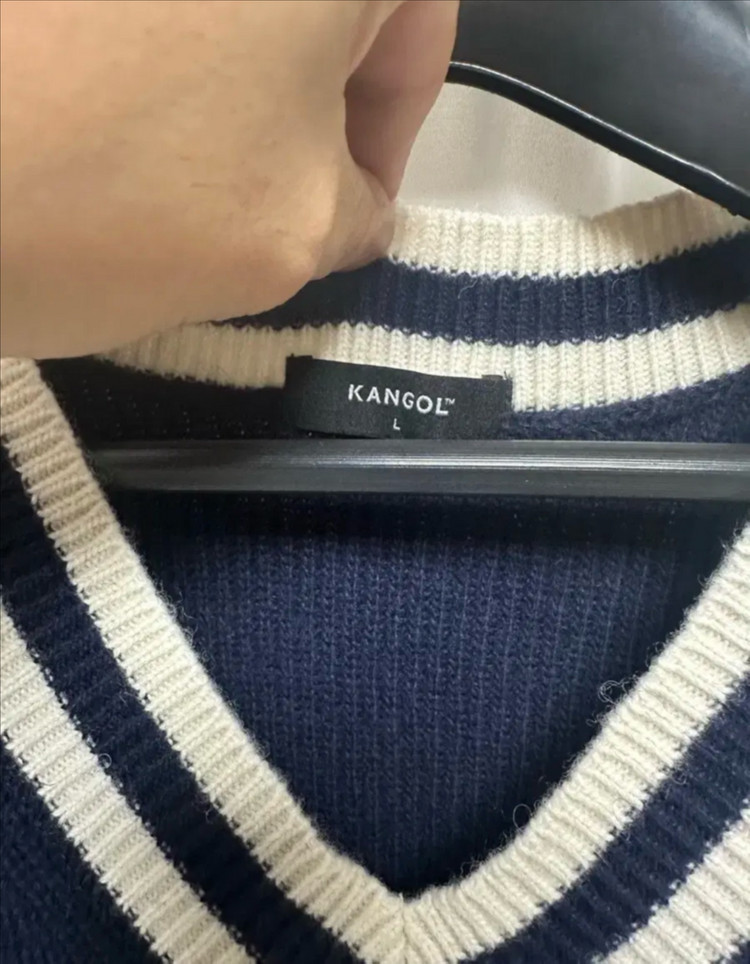 no.64 캉골 니트 조끼 네이비 105~110--1