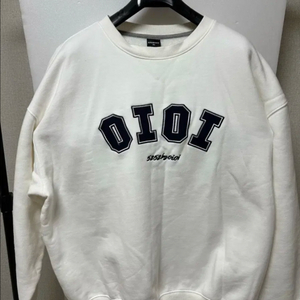 oioi 기모 화이트맨투맨티셔츠 xl