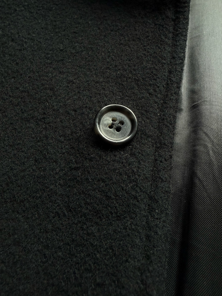 폴로 랄프로렌 클래식 italy made 퓨어울 블랙 카반 코트--6