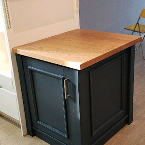 원목아일랜드조리대겸 수납장