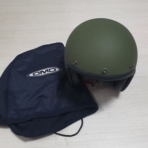 DMD 빈티지 매트 그린 오토바이 헬멧 (M-L 사이 사이즈)