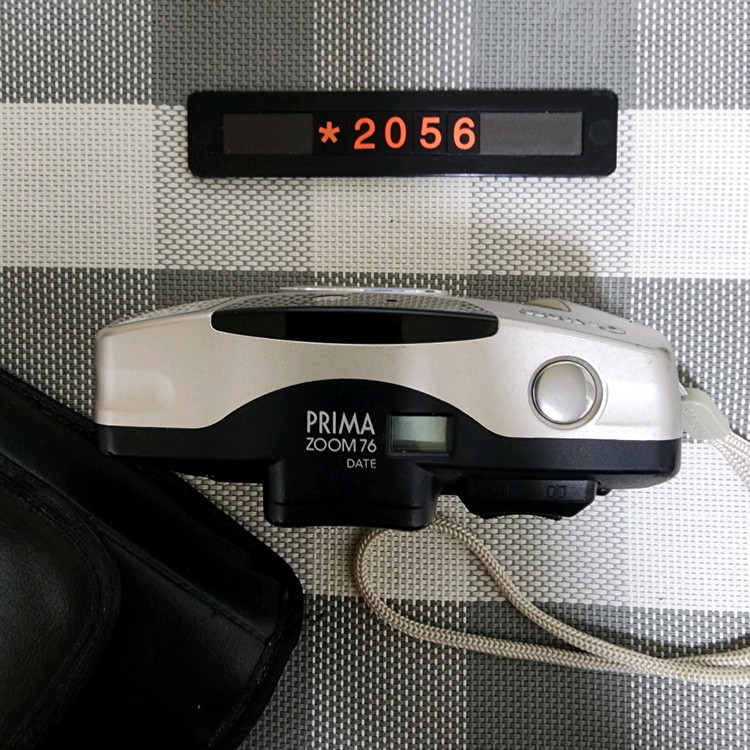 캐논 프리마 줌 76 데이터백 필름카메라 파우치포함--1