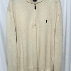 no.42폴로 랄프로렌 베이지 하프집업 니트xxl