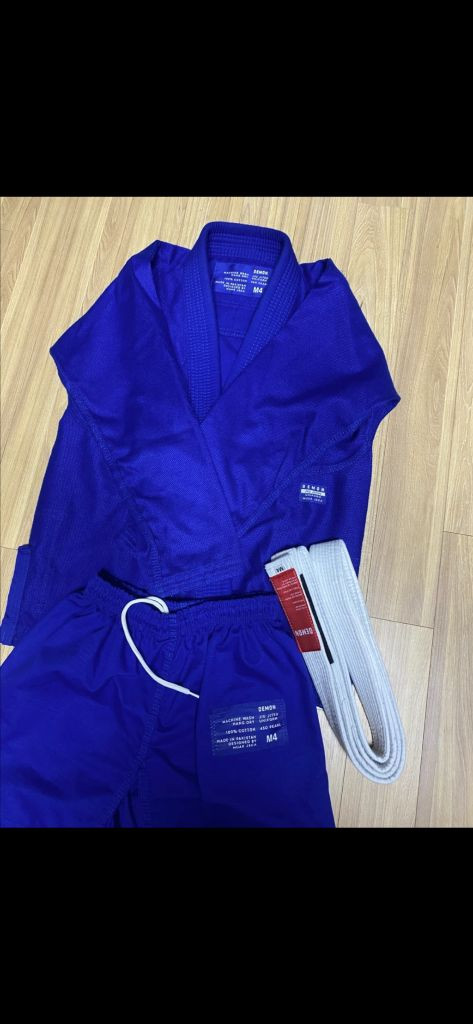 (주니어사이즈) 데몬 주짓수 도복 파란색 M4 이미지