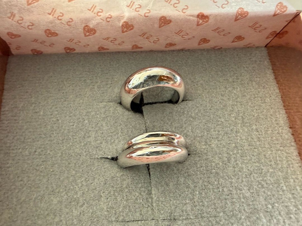 s-sil 에스실 레이어드 쓰리링 반지 이미지