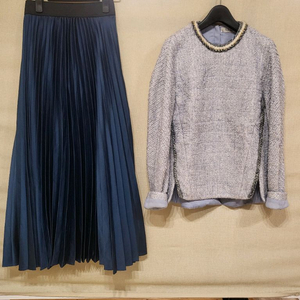 자라 플리츠 새틴스커트 sj 블라우스니트 일괄