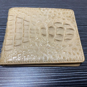 남성 100% 악어 가죽 반지갑 베이지색 미착용 새제품 이미지