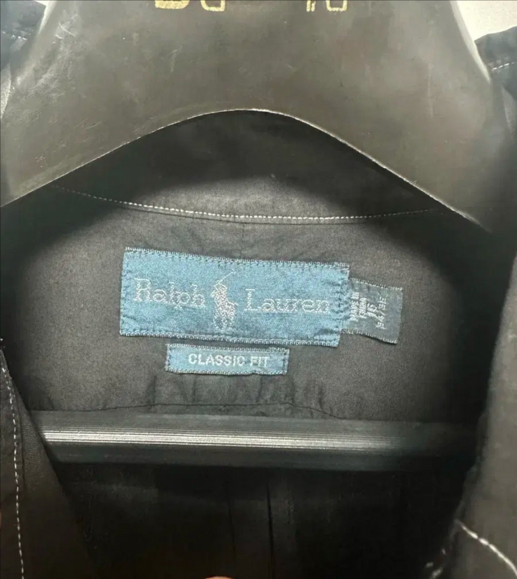 no.28 폴로 랄프로렌 스티치 블랙 셔츠 L--2