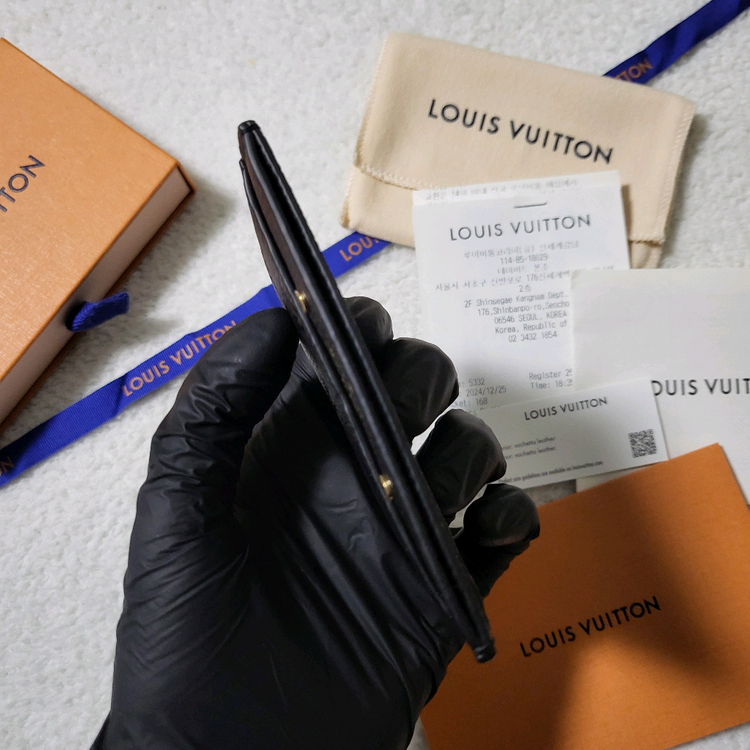 [1회착용/풀구성] 루이비통 앙프렝뜨 카드홀더 카드지갑--4