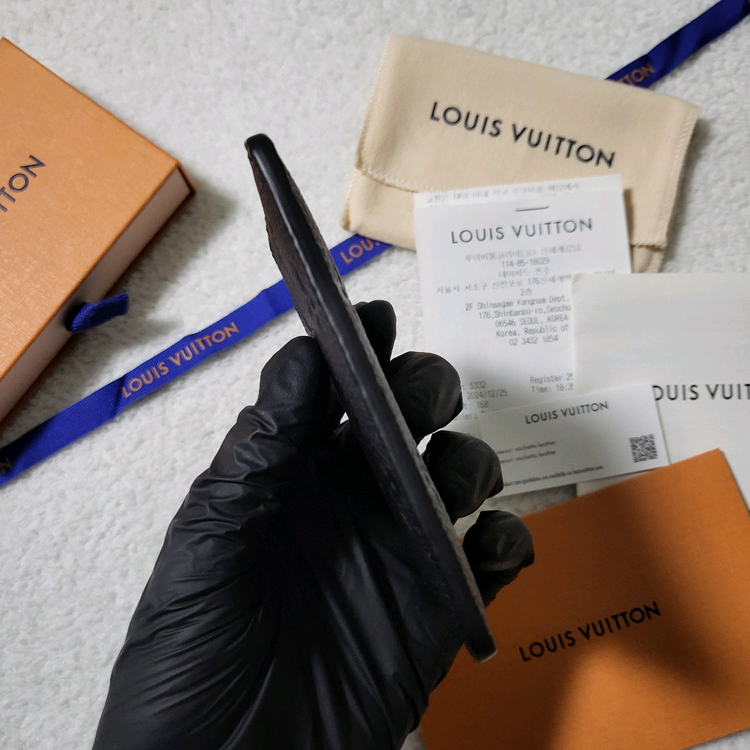 [1회착용/풀구성] 루이비통 앙프렝뜨 카드홀더 카드지갑--5