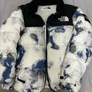 노스페이스 화이트 라벨 한정판 지구본 프린팅 지구눕시