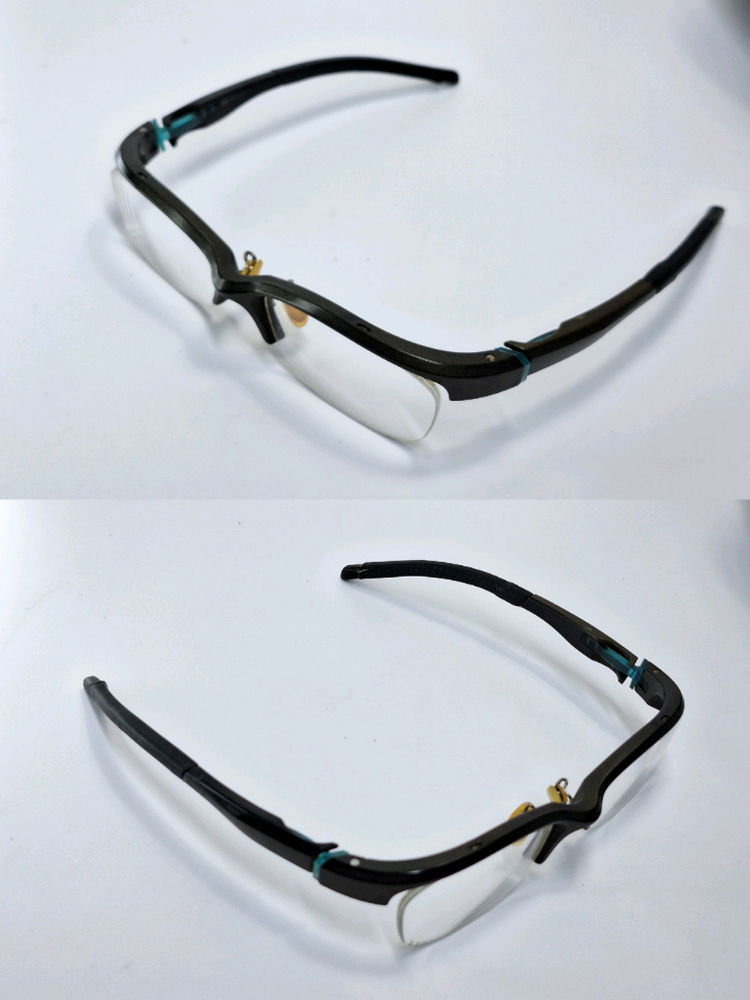 진스 Jins MRN-17S-146 에어프레임 스포츠 반무테 안경테 y2k 일본 수입 패션 아이웨어 고프코어 미니멀--4