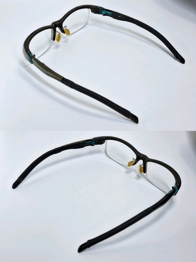 진스 Jins MRN-17S-146 에어프레임 스포츠 반무테 안경테 y2k 일본 수입 패션 아이웨어 고프코어 미니멀--5