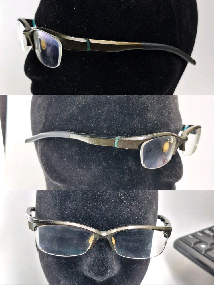 진스 Jins MRN-17S-146 에어프레임 스포츠 반무테 안경테 y2k 일본 수입 패션 아이웨어 고프코어 미니멀--7