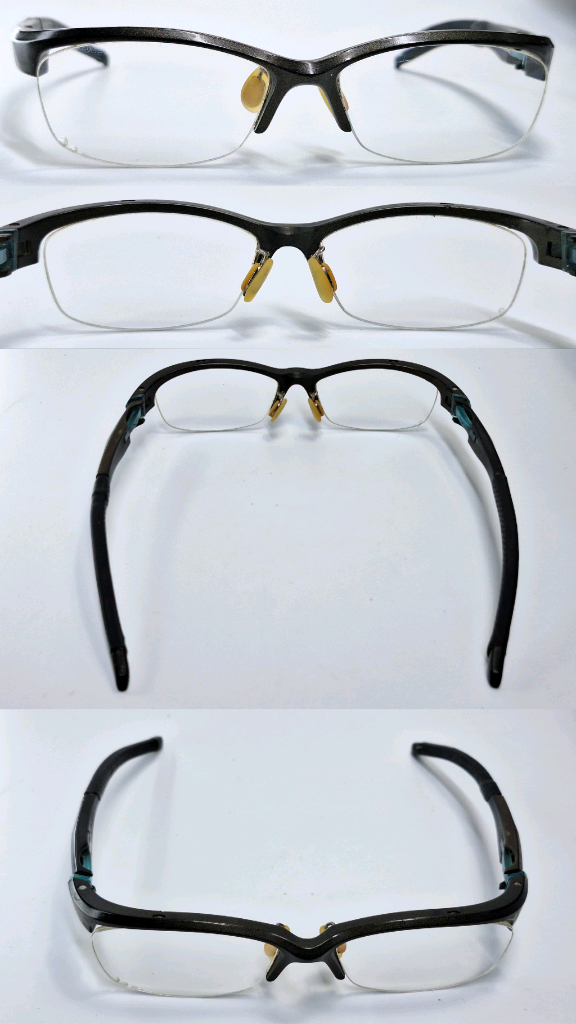 진스 Jins MRN-17S-146 에어프레임 스포츠 반무테 안경테 y2k 일본 수입 패션 아이웨어 고프코어 미니멀--9