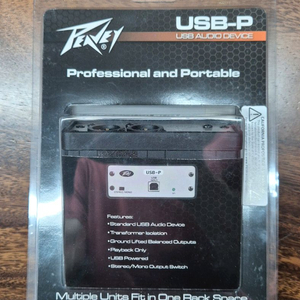 (새제품) 피베이 Peavey USB-P 오디오 인터페이스 다이렉트 DI 박스