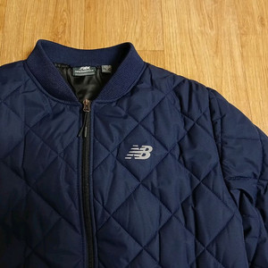 뉴발란스(정품) 남성 퀄팅 블루종 점퍼 항공 자켓 (네이비) (95~100슬림) (상태 최상급)
