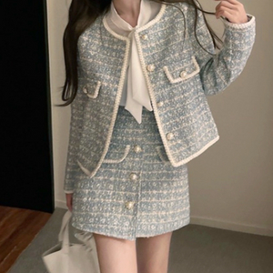 트위드 자켓 스커트 셋업 투피스 세트