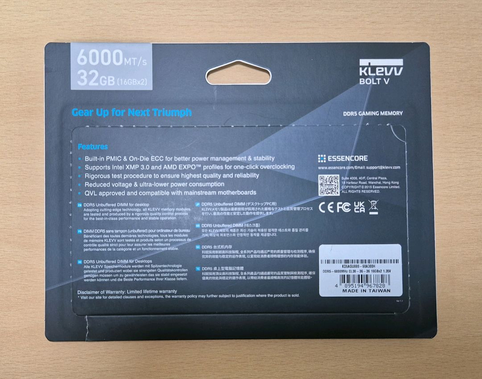 에센코어 클레브 DDR5 32GB 6000MHz CL30 서린 정품--1