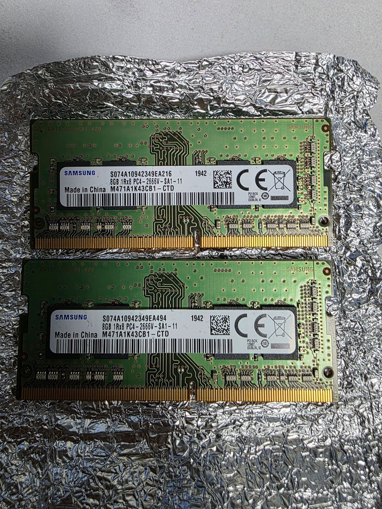 DDR5 4800 8GB 메모리 2개 마이크론 중고 ,삼성 DDR4 2666 8G 2개 이미지
