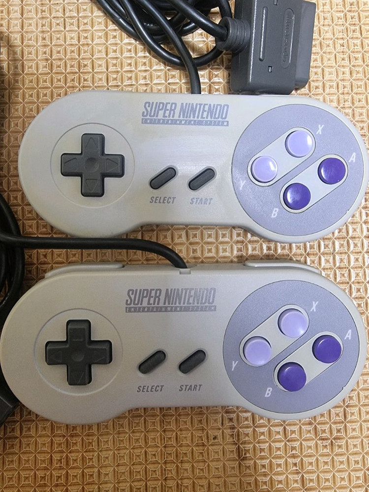 SNES 슈퍼패미콤 패미컴 북미판 본체 세트 이미지