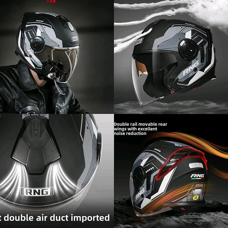 [오토바이 헬멧] RNG BY-760 2XL 화이트 이미지
