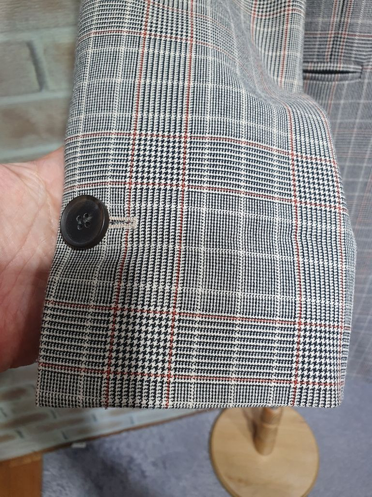 지고트 정품 새것수준 체크 더블 가을 롱코트 ~55 이미지